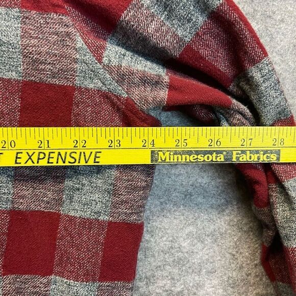 FLAG & ANTHEM Shirt Men’s 2XL Red Gray Checkered Harrells Flannel Long Sleeve - Picture 8 of 15